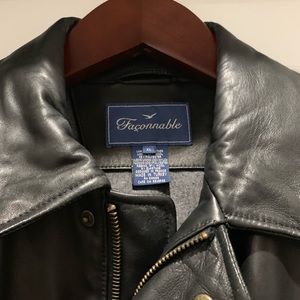 faconnable leather jacket